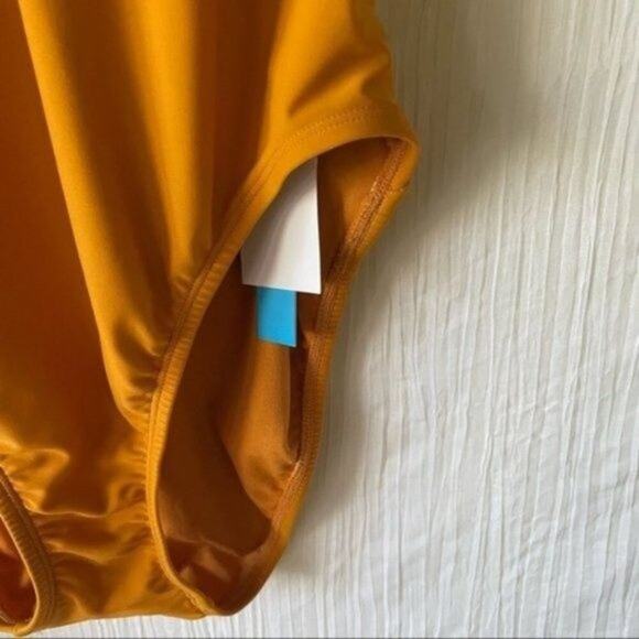 Bleu Rod Beattie One Piece Swimsuit Women's 12 NWT Desert Dreams Yellow Gold - Picture 4 of 12